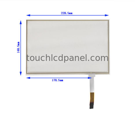 217 X 136,2 mm 10,1 Zoll Widerstand Touchscreen mit FPC-Verbindung Antwortzeit von 10 ms