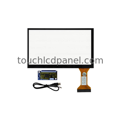 7-Zoll 10-Punkt-Touch-PCAP-Touch-Bildschirm-Overlay mit gehärtetem Frontglas für LCD-Panel mit Auflösung von 1024x600 und 800x480
